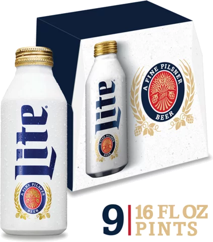 MILLER LITE 9PK ALUM BOTTLE